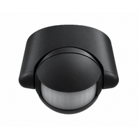 KASTA Sentura 180° IP44 Adjustable Surface Mount PIR Motion Sensor Black