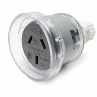 Trader Taipan 10A 3 Pin Rewireable Flexible Cover Extension Socket Transparent