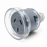 Trader Taipan 10A 3 Pin Heavy Duty Rewireable Flexible Cover Extension Socket Transparent