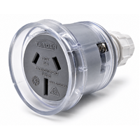 Trader Taipan 15A 3 Pin Heavy Duty Rewireable Flexible Cover Extension Socket Transparent