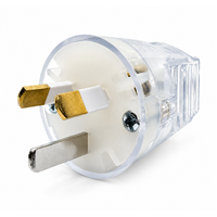 Trader Taipan 10A 3 Pin Rigid Cover Plug Top Transparent