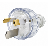 Trader Taipan 15A 250V Heavy Duty Flexible Cover Transparent Plug Top