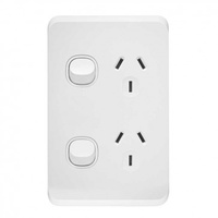 Repelec Tradesave Sleek Double GPO 10A Vertical White