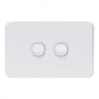 Repelec Tradesave Sleek 2 Gang Switch Horizontal