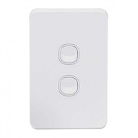 Repelec Tradesave Sleek 2 Gang Switch Vertical 16A