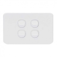 Repelec Tradesave Sleek 4 Gang Switch Horizontal