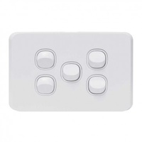 Repelec Tradesave Sleek 5 Gang Switch Horizontal