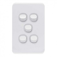 Repelec Tradesave Sleek 5 Gang Switch Vertical