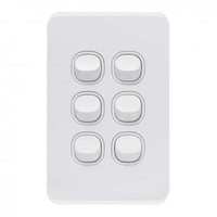 Repelec Tradesave Sleek 6 Gang Switch Vertical