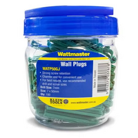 Wattmaster Anchor Wall Plug Green Length 50mm In Storage Jar Of 100 Plugs