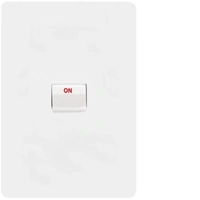 Hager Allure 40A Cooker Switch Matt White