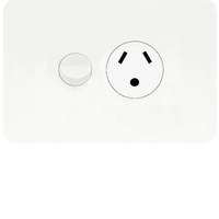 Hager Allure Single GPO 10A With Round Earth Matt White