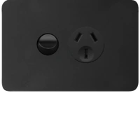 Hager Allure Single GPO 10A Matt Black