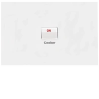 Hager Finesse Cooker Switch 40A Matt White
