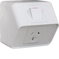 Hager 16A Single Weatherproof GPO IP53