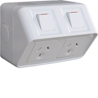 Hager 10A weatherproof Double GPO IP53