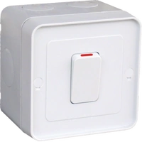 Hager 16A Single Gang Switch IP66