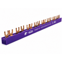 Trader Wolverine 80A 4 Pole 16 Module Insulated Fork Busbar Purple