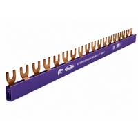 Trader Wolverine 80A 2 Pole 18 Module Insulated Fork Busbar Purple